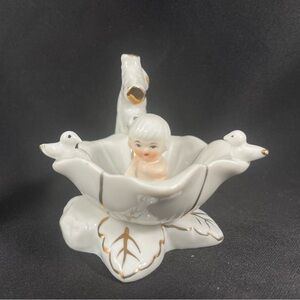 Vintage Toma Bathing Beauty Trinket Dish Figurine 1980 Made in Korea